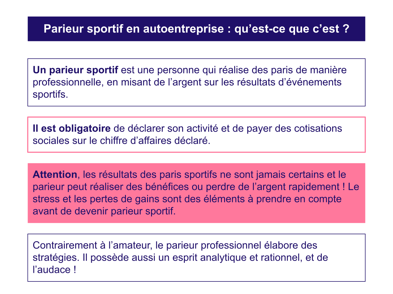 C’est quoi être autoentrepreneur en paris sportif